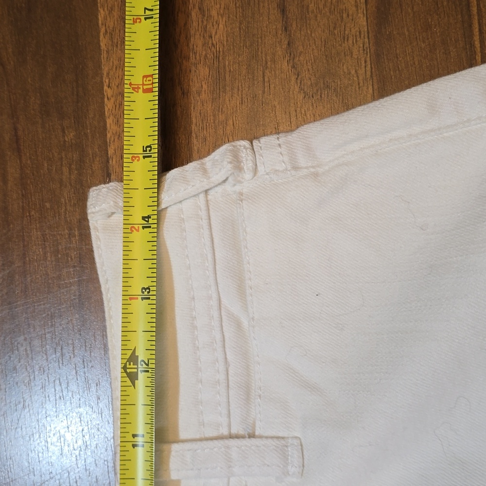 Pilcro and the Letterpress Cropped Off White Pants with Wide Cuff - Picture 9 of 11